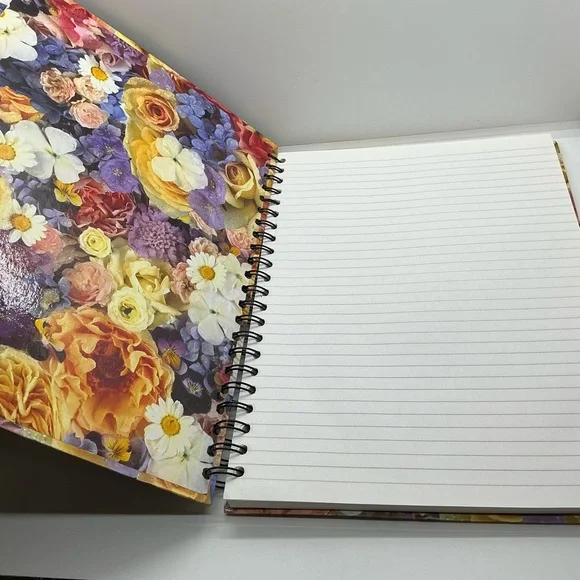 New Tri Coastal Design Floral Pattern Personal Journal Notebook Spiral Bound - Picture 4 of 8